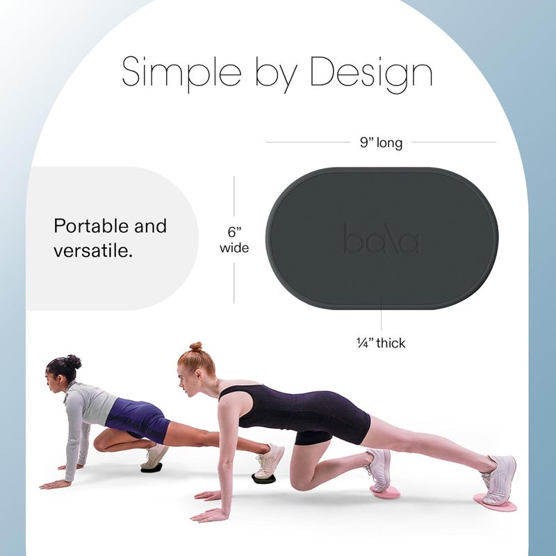 Bala Capsule Sliders for Working Out, Core Workout Sliders - Floor Exercise Sliders & Fitness Gliders for Squats, Lunges, & Push-up Variations - Strength Slides for Yoga, Pilates & Aerobics - Image 4